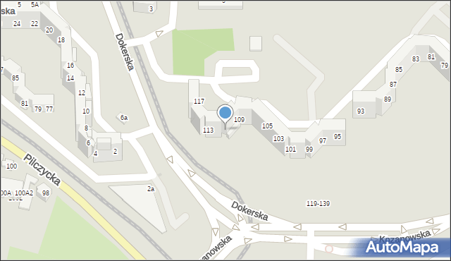 Wrocław, Kozanowska, 111, mapa Wrocławia