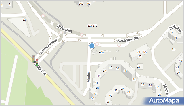 Wrocław, Kozanowska, 76, mapa Wrocławia
