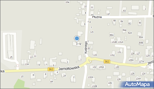 Wrocław, Kośnego Augustyna, 2, mapa Wrocławia