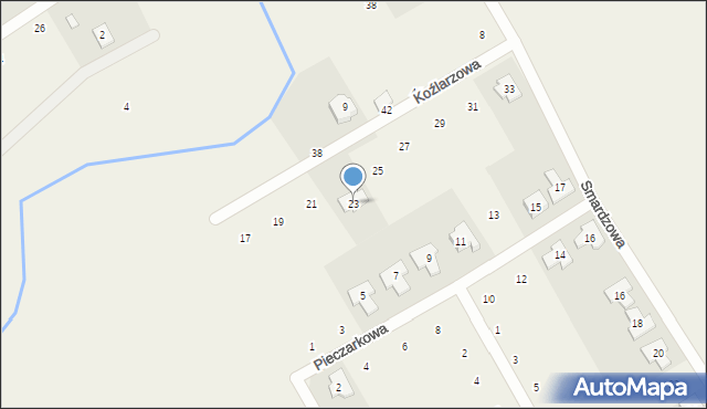 Wronczynek, Koźlarzowa, 23, mapa Wronczynek