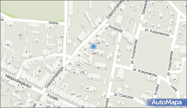 Wschowa, Kopernika Mikołaja, 10A, mapa Wschowa