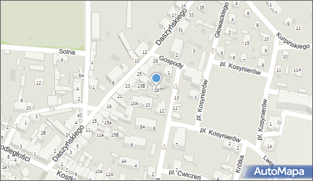 Wschowa, Kopernika Mikołaja, 14, mapa Wschowa