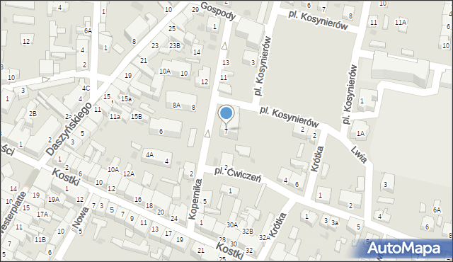 Wschowa, Kopernika Mikołaja, 7, mapa Wschowa