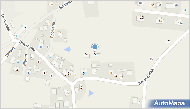 Wtelno, Koronowska, 7A, mapa Wtelno
