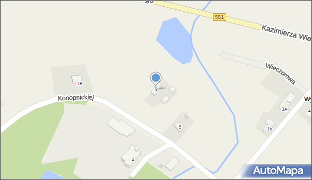 Wybcz, Konopnickiej Marii, 3, mapa Wybcz