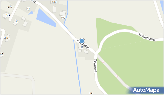 Wyry, Kopaniny, 52, mapa Wyry