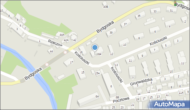 Wyrzysk, Kościuszki Tadeusza, gen., 14a, mapa Wyrzysk