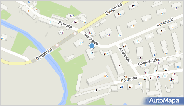 Wyrzysk, Kościuszki Tadeusza, gen., 15, mapa Wyrzysk
