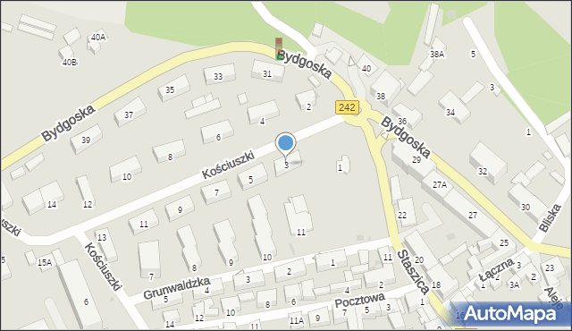 Wyrzysk, Kościuszki Tadeusza, gen., 3, mapa Wyrzysk