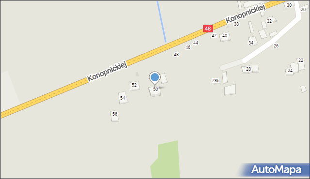 Wyśmierzyce, Konopnickiej Marii, 50, mapa Wyśmierzyce
