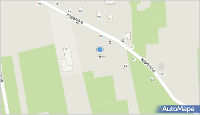 Wyśmierzyce, Kopernika Mikołaja, 58, mapa Wyśmierzyce