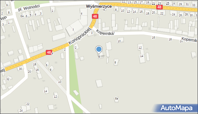 Wyśmierzyce, Kopernika Mikołaja, 6, mapa Wyśmierzyce