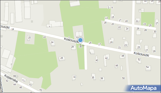 Wyśmierzyce, Kościuszki Tadeusza, gen., 30, mapa Wyśmierzyce