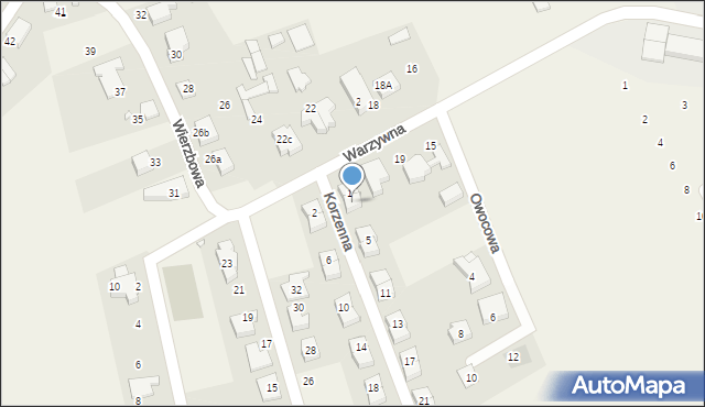 Wysogotowo, Korzenna, 3, mapa Wysogotowo
