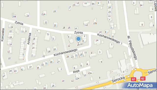 Wyszków, Kochanowskiego Jana, 10, mapa Wyszków