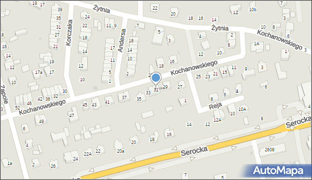 Wyszków, Kochanowskiego Jana, 31, mapa Wyszków