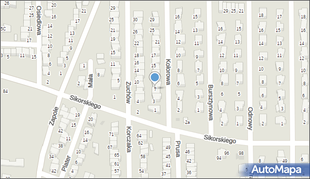 Wyszków, Kolorowa, 7, mapa Wyszków