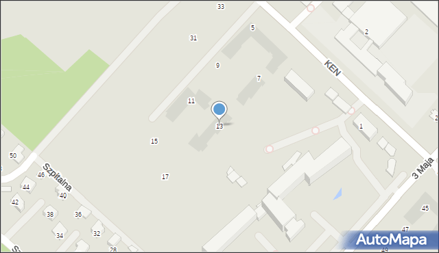 Wyszków, Komisji Edukacji Narodowej, 13, mapa Wyszków