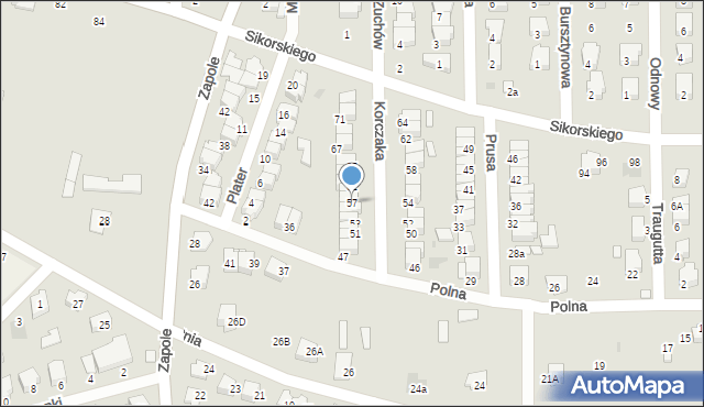 Wyszków, Korczaka Janusza, 57, mapa Wyszków