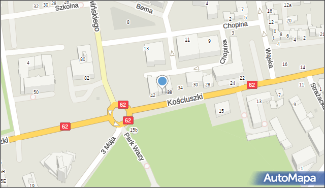 Wyszków, Kościuszki Tadeusza, gen., 40, mapa Wyszków