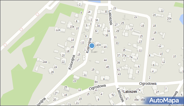 Wyszków, Kolonijna, 28, mapa Wyszków