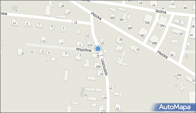Wyszogród, Kościuszki Tadeusza, gen., 21, mapa Wyszogród