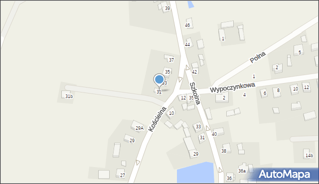 Wytomyśl, Kościelna, 31, mapa Wytomyśl