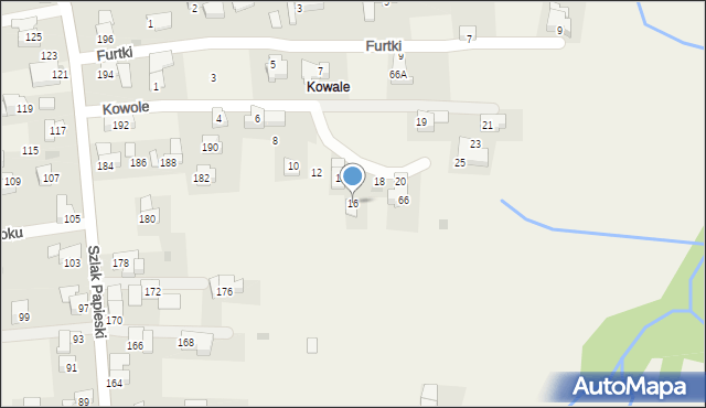 Ząb, Kowole, 16, mapa Ząb