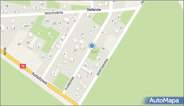 Żabieniec, Kolejowa, 2b, mapa Żabieniec