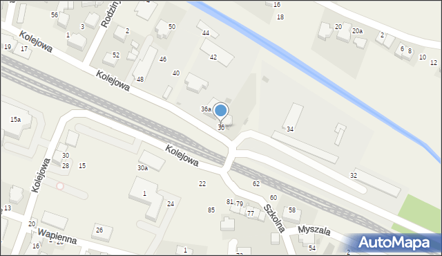 Zabierzów, Kolejowa, 36, mapa Zabierzów