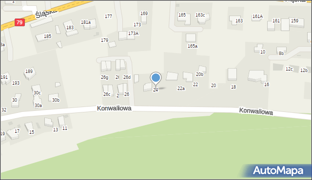 Zabierzów, Konwaliowa, 24, mapa Zabierzów