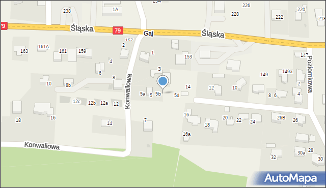 Zabierzów, Konwaliowa, 5c, mapa Zabierzów