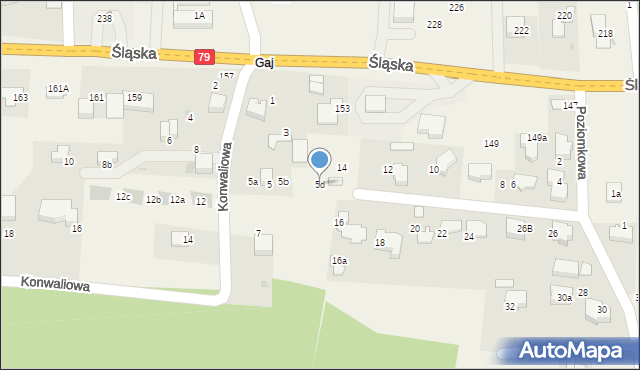 Zabierzów, Konwaliowa, 5d, mapa Zabierzów