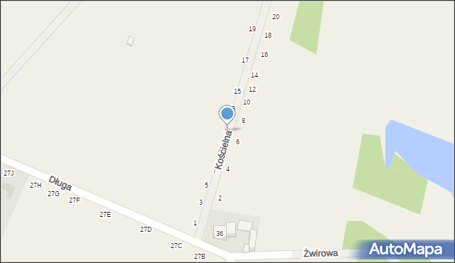 Zabijak, Kościelna, 11, mapa Zabijak