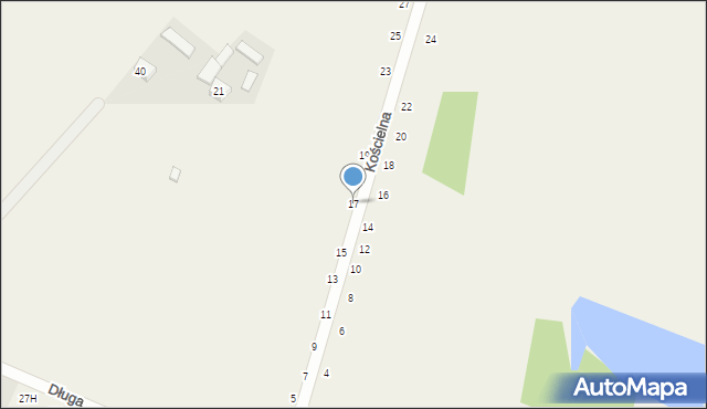 Zabijak, Kościelna, 17, mapa Zabijak