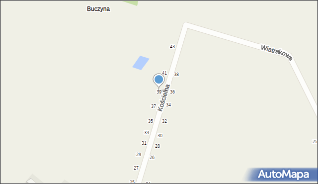 Zabijak, Kościelna, 39, mapa Zabijak