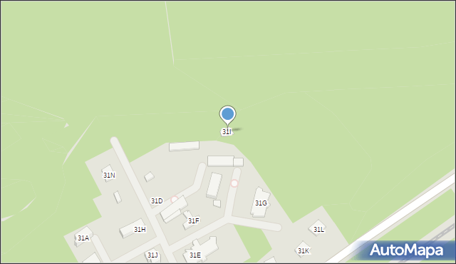 Ząbki, Kolejowa, 31I, mapa Ząbki