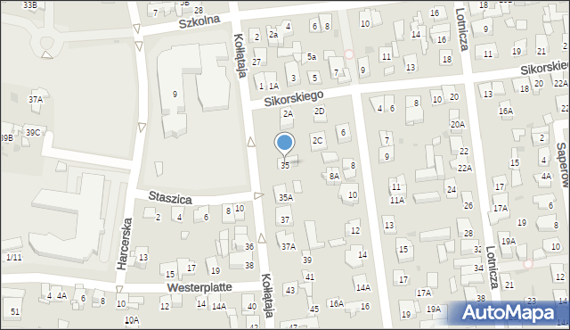 Ząbki, Kołłątaja Hugo, 35, mapa Ząbki