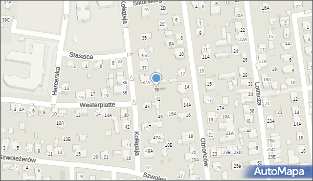 Ząbki, Kołłątaja Hugo, 39, mapa Ząbki