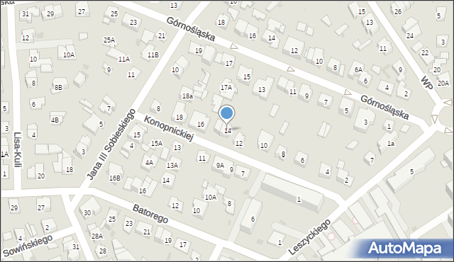 Ząbki, Konopnickiej Marii, 14, mapa Ząbki