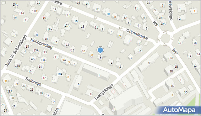 Ząbki, Konopnickiej Marii, 6, mapa Ząbki