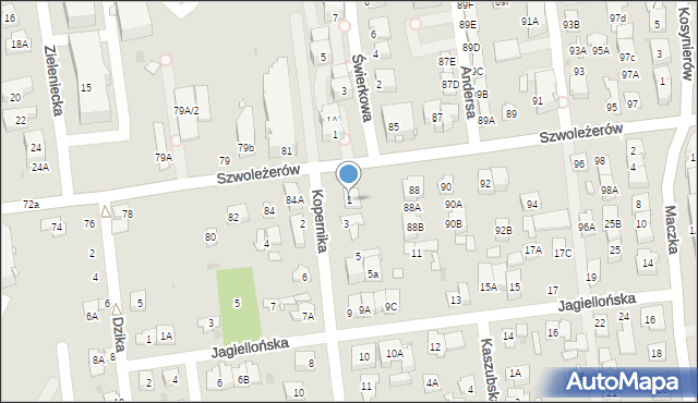 Ząbki, Kopernika Mikołaja, 1, mapa Ząbki