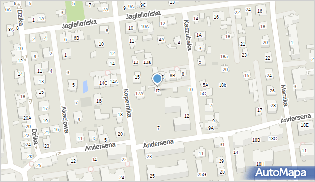 Ząbki, Kopernika Mikołaja, 17, mapa Ząbki