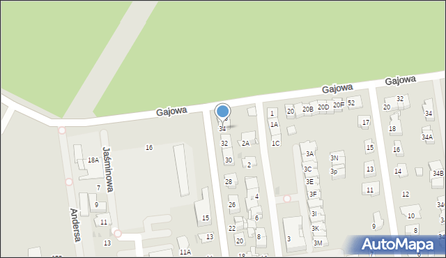 Ząbki, Kosynierów, 34, mapa Ząbki