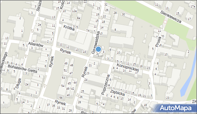 Ząbkowice Śląskie, Konopnickiej Marii, 1, mapa Ząbkowice Śląskie