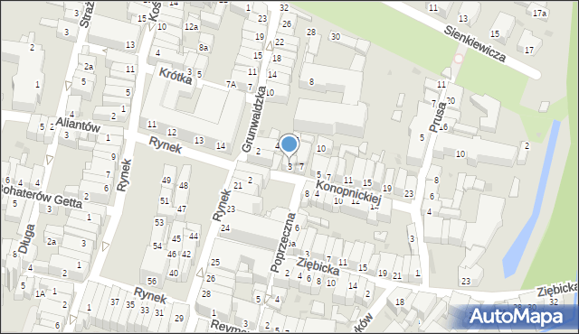Ząbkowice Śląskie, Konopnickiej Marii, 3, mapa Ząbkowice Śląskie
