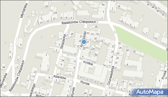 Ząbkowice Śląskie, Kościuszki Tadeusza, gen., 10, mapa Ząbkowice Śląskie