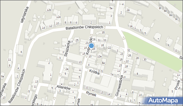 Ząbkowice Śląskie, Kościuszki Tadeusza, gen., 12, mapa Ząbkowice Śląskie