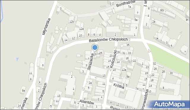 Ząbkowice Śląskie, Kościuszki Tadeusza, gen., 27, mapa Ząbkowice Śląskie