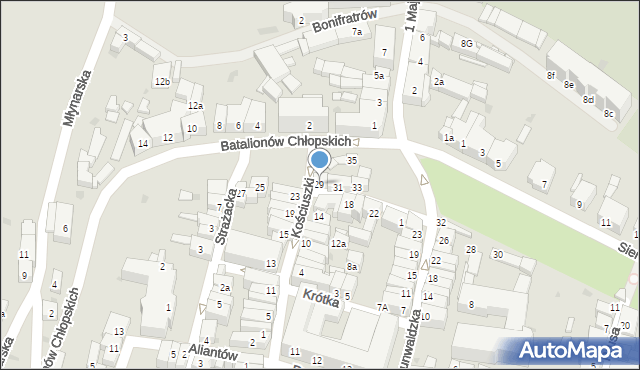 Ząbkowice Śląskie, Kościuszki Tadeusza, gen., 29, mapa Ząbkowice Śląskie